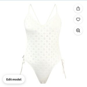 White Eyelet Swimsuit
